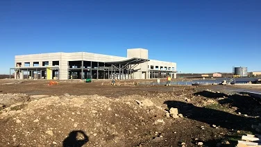 Construction site of a building