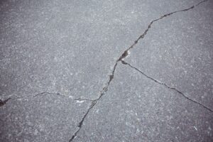 Close-up of cracked concrete surface